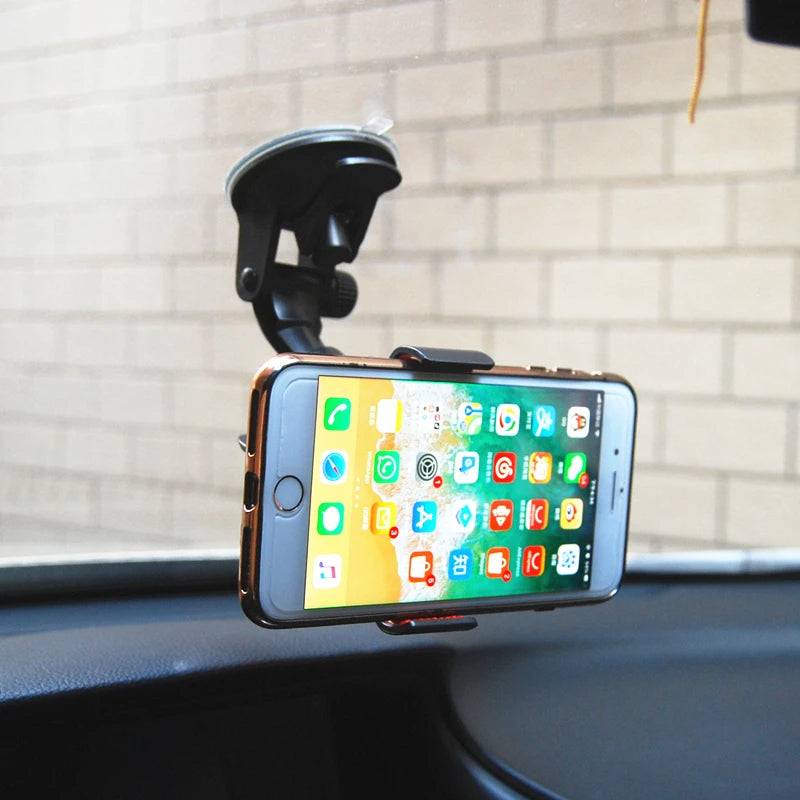 Car Accessories Universal 360 Rotating Windshield Car Sucker Mount Bracket GPS Car Phone Holder Stand For IPhone Samsung Huawei