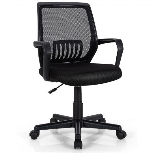 Mid-Back Mesh Height Adjustable Executive Chair with Lumbar Support - Color: Black