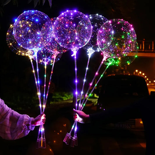 10 Packs LED Light Up BoBo Balloons Decoration Indoor or Outdoor Birthday  Wedding new Year Party Christmas Celebrations-0