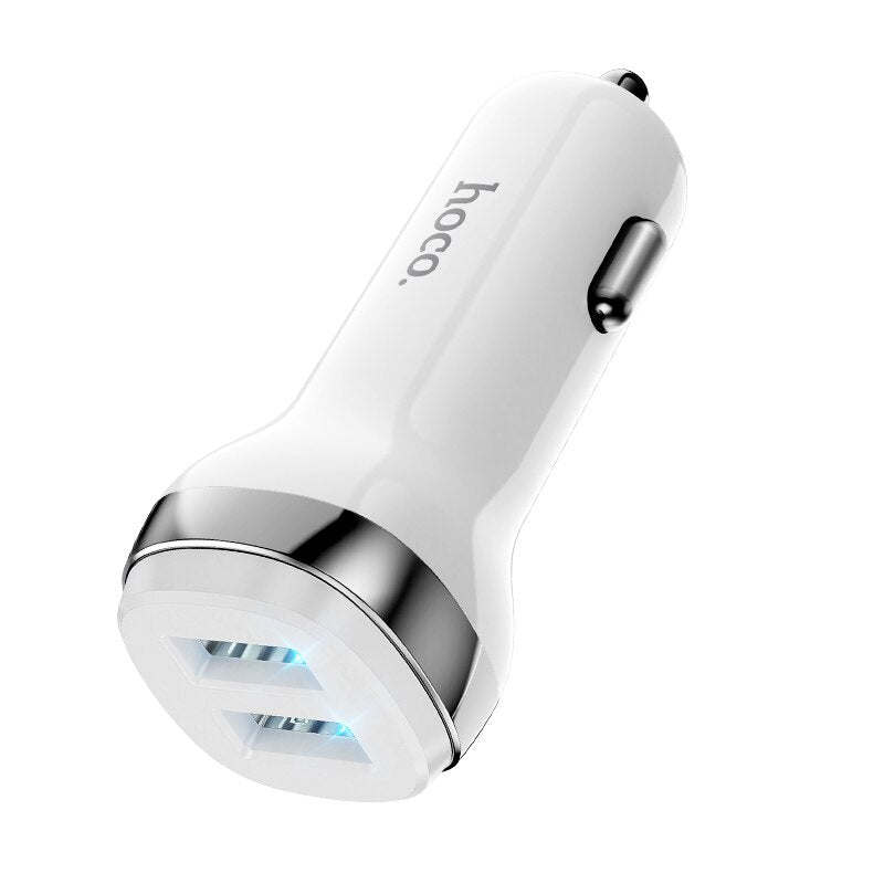 HOCO Mini 4.8A USB Car Charger For iPhone Xiaomi Tablet GPS Fast Charger Car-Charger Dual USB Car Phone Charger Adapter in Car