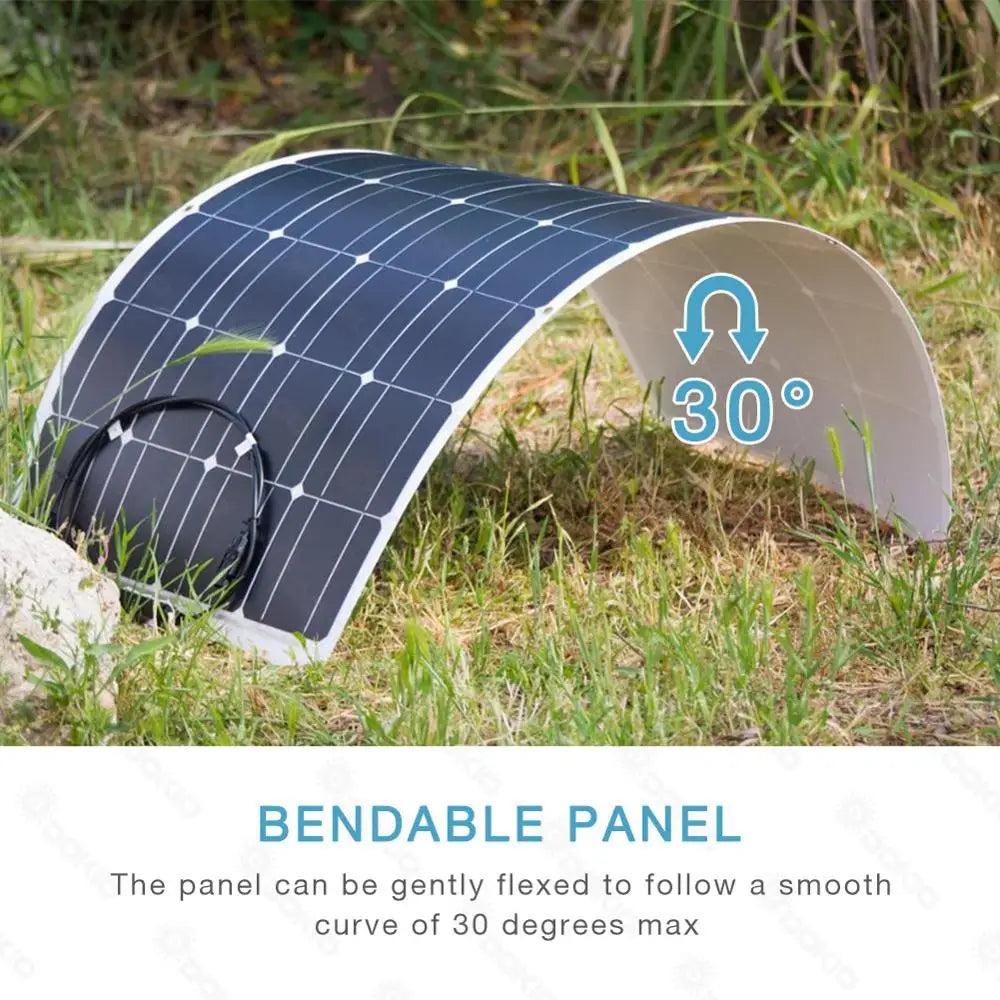 Dokio Flexible Solar Panel 100W Monocrystalline Solar Cell 200w 400w 600w 800W 1000W Solar Panel Kit For RV/Boat/Home system