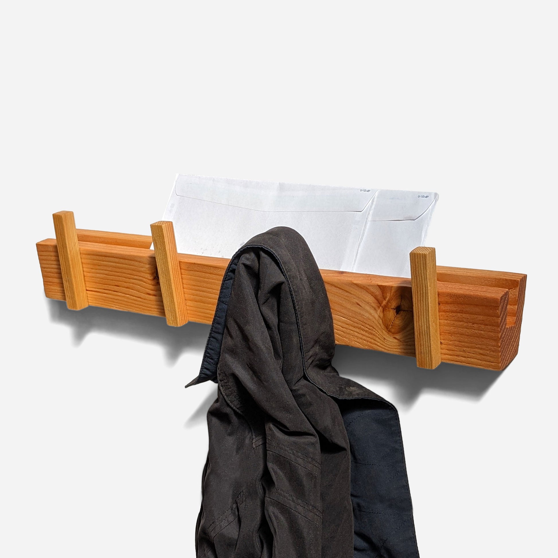 Hooked coatrack with mail storage-0