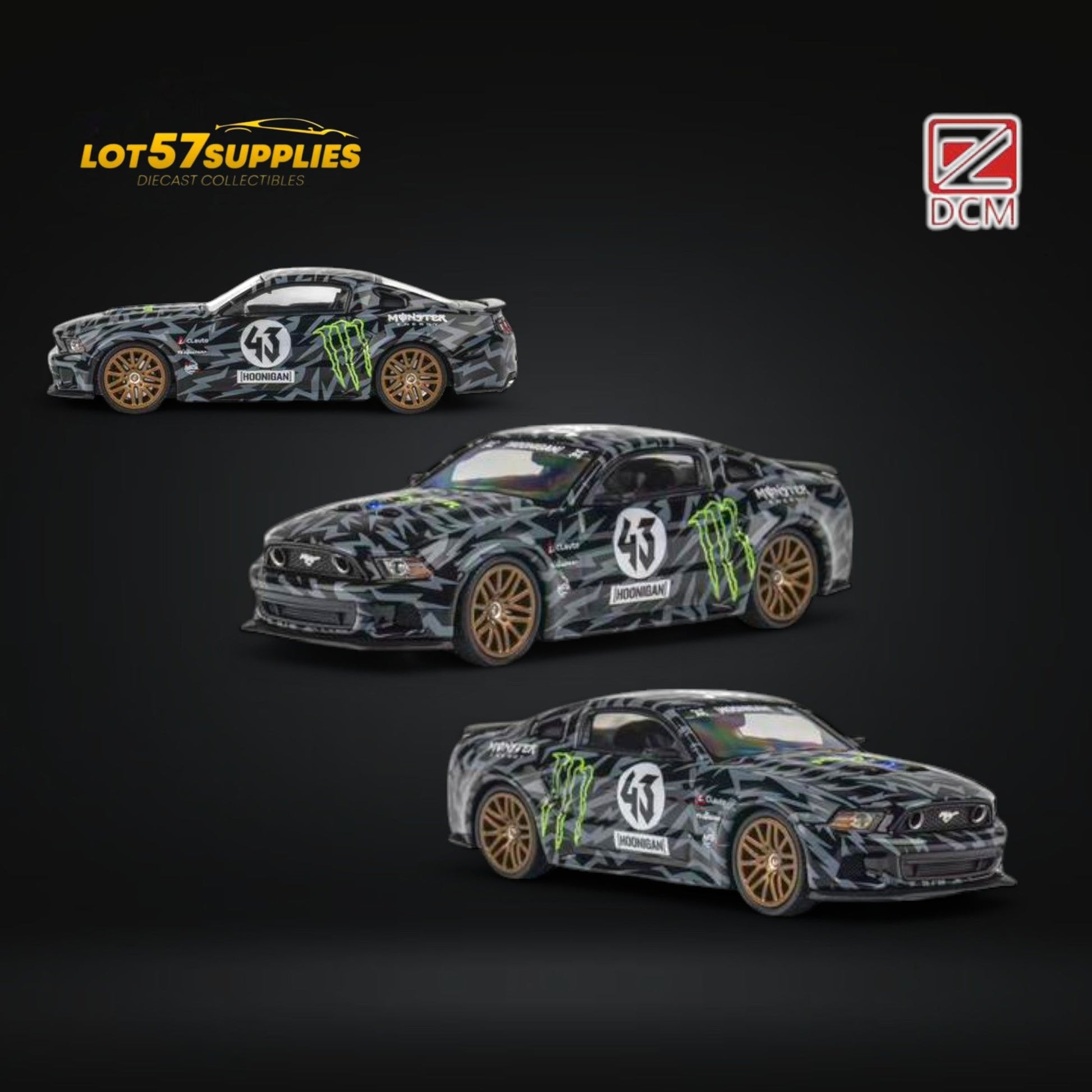 (Pre-Order) GDO Hunter x DCM 2014 Ford Mustang GT 5.0 Monster Livery 1:64-0