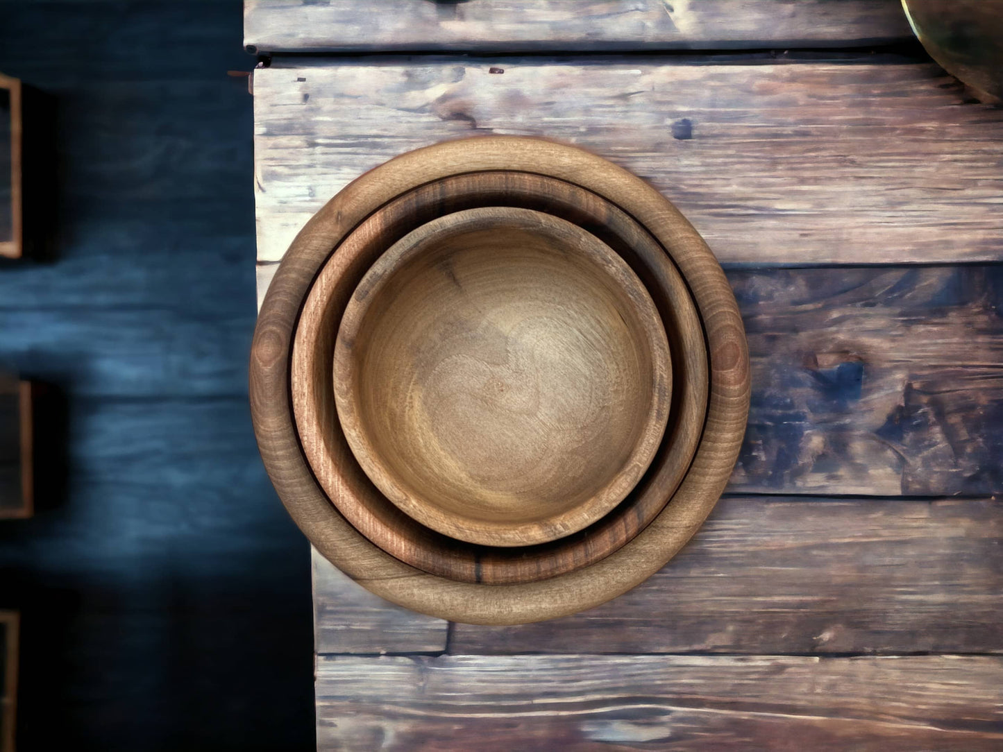 Walnut Bowl, Salad Bowl, Serving Bowls, Set Of 3 Handmade Moroccan Walnut Wood Bowl, Walnut Bowl Made From Ethically Sourced Wood-1