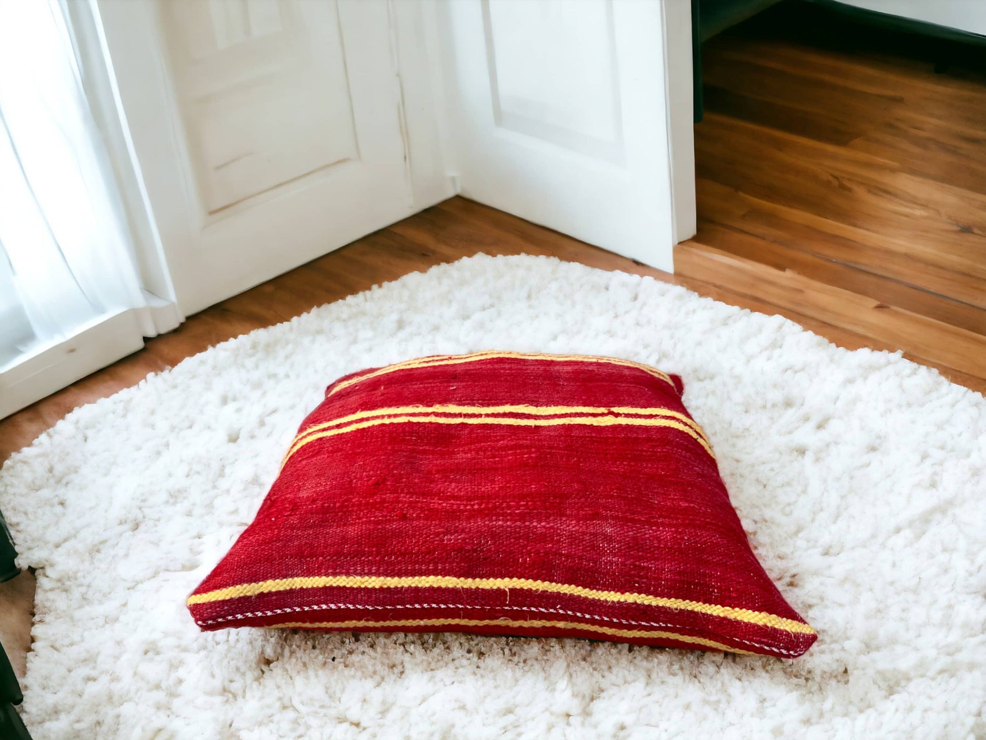 Moroccan Handwoven Kilim Pillow and Berber Style Cushion for Cozy Home Decor-2