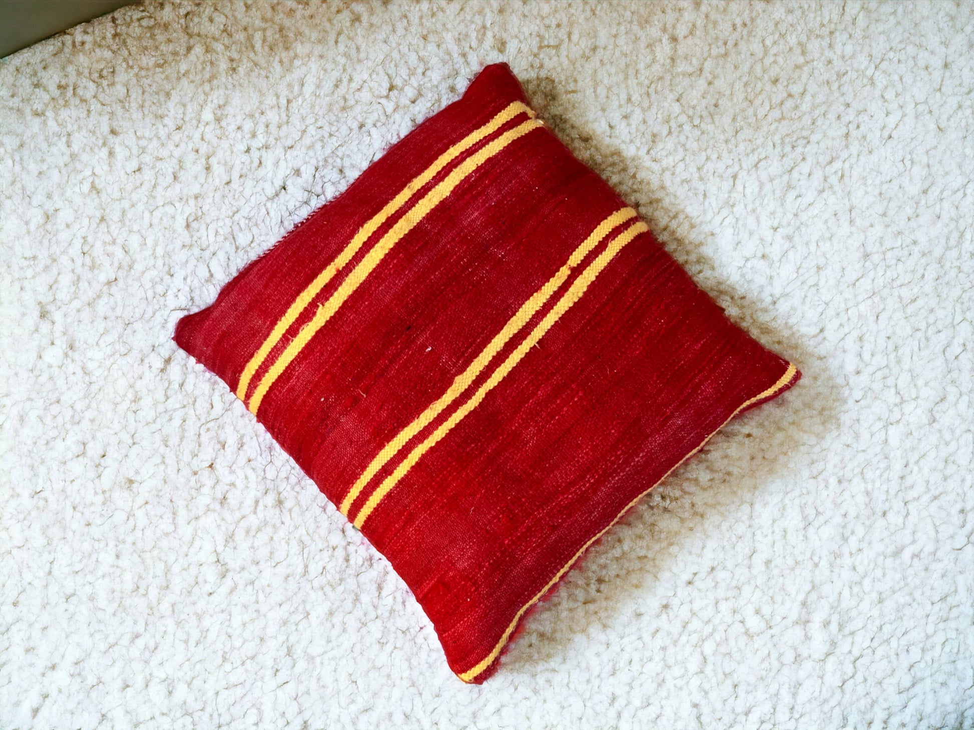 Moroccan Handwoven Kilim Pillow and Berber Style Cushion for Cozy Home Decor-3