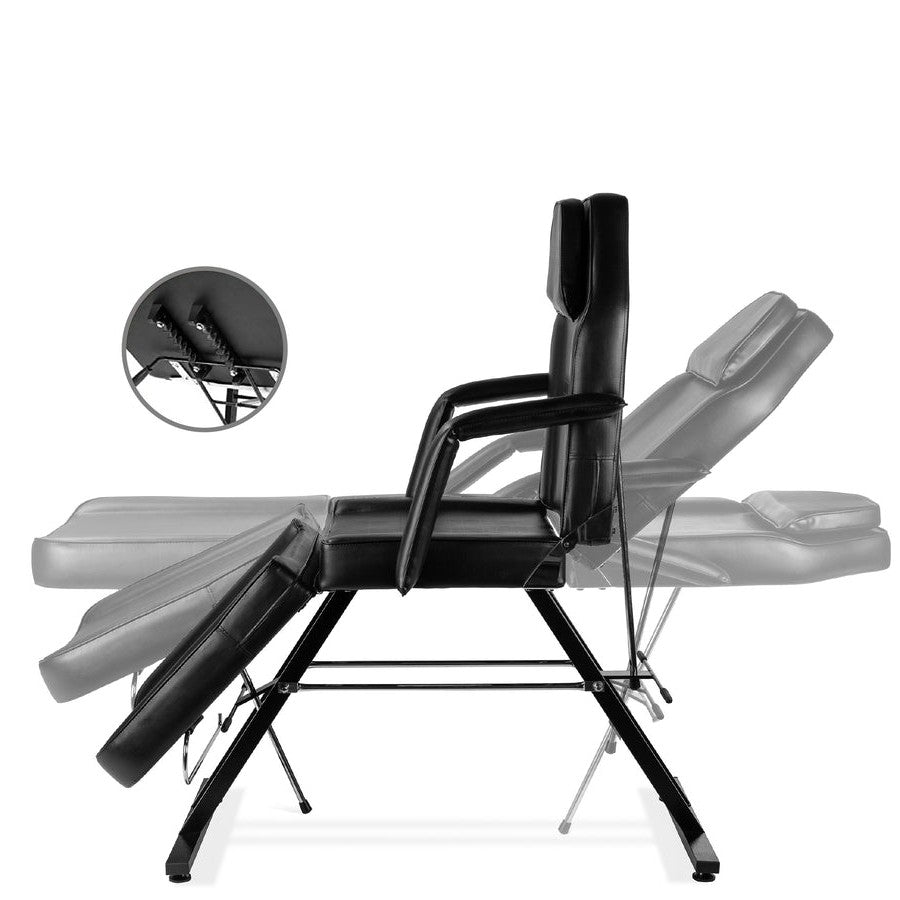 Black Adjustable Massage Bed Salon Chair w/ Hydraulic Stool-1