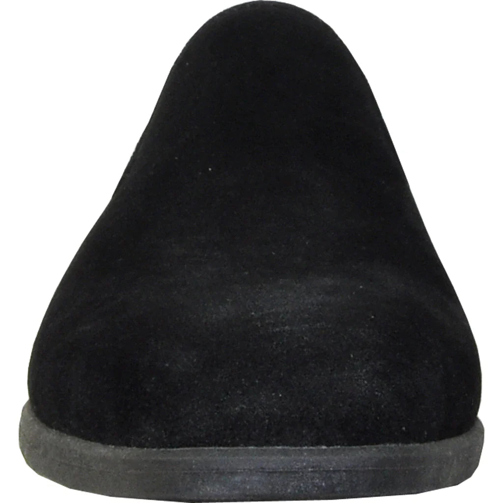 "Chelsea" Black Suede Tuxedo Shoes-1