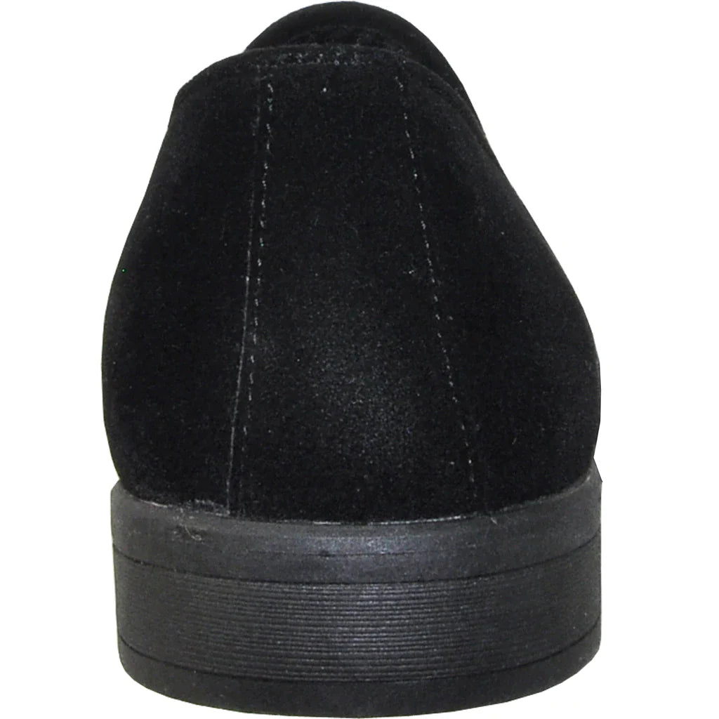 "Chelsea" Black Suede Tuxedo Shoes-2