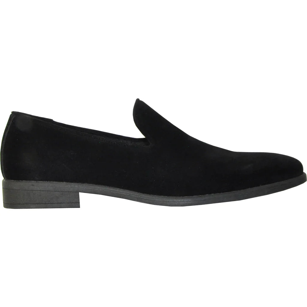 "Chelsea" Black Suede Tuxedo Shoes-3