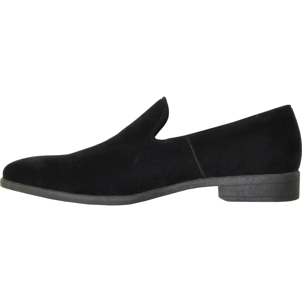 "Chelsea" Black Suede Tuxedo Shoes-4