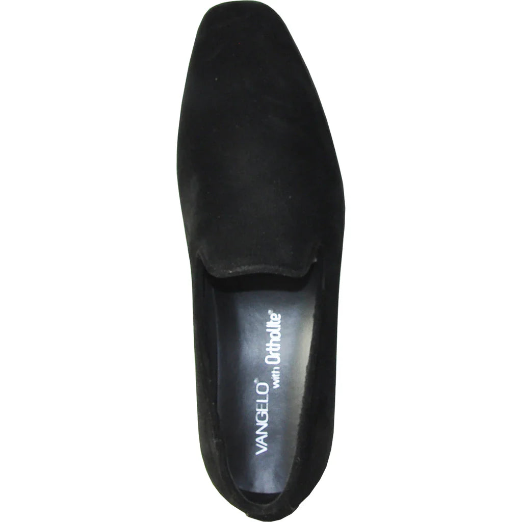 "Chelsea" Black Suede Tuxedo Shoes-5