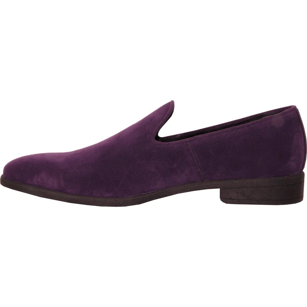 "Chelsea" Purple Suede Tuxedo Shoes-4