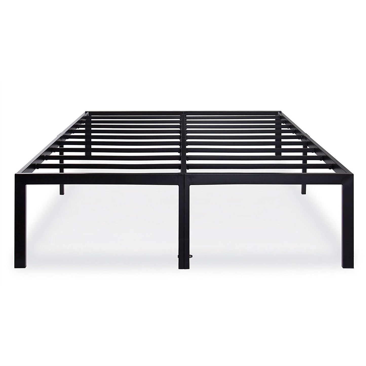 King size 18-inch High Rise Heavy Duty Metal Platform Bed Fame with Steel Slats - American Smart