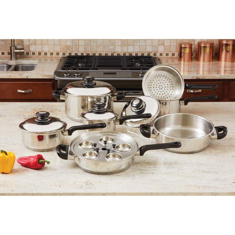 17pc Stainless Steel Cookware Set