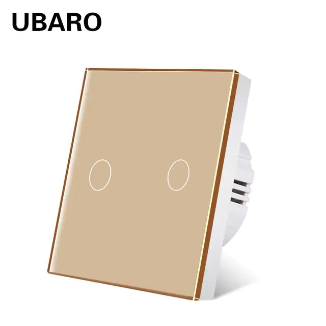 UBARO Crystal Tempered Glass Wall Panel Touch Switch