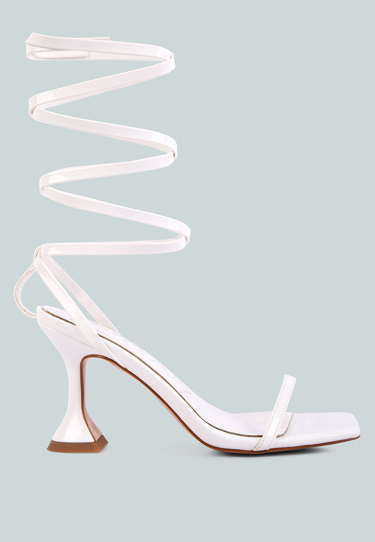 Lewk Strappy Tie Up Spool Heel Sandals-0