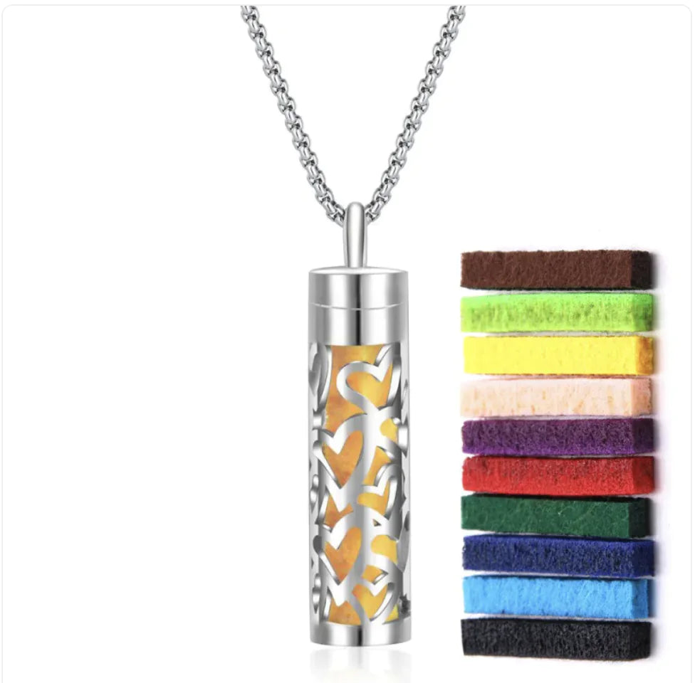 316L Stainless Steel Perfume Oil Diffuser Necklace