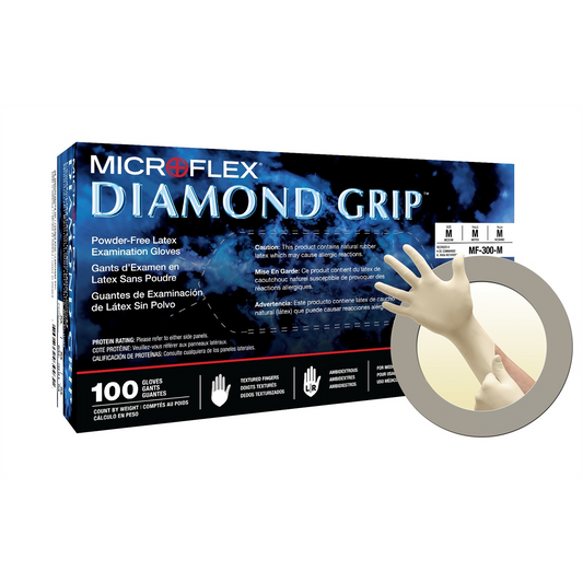 Diamond grip mf-300 latex gloves l