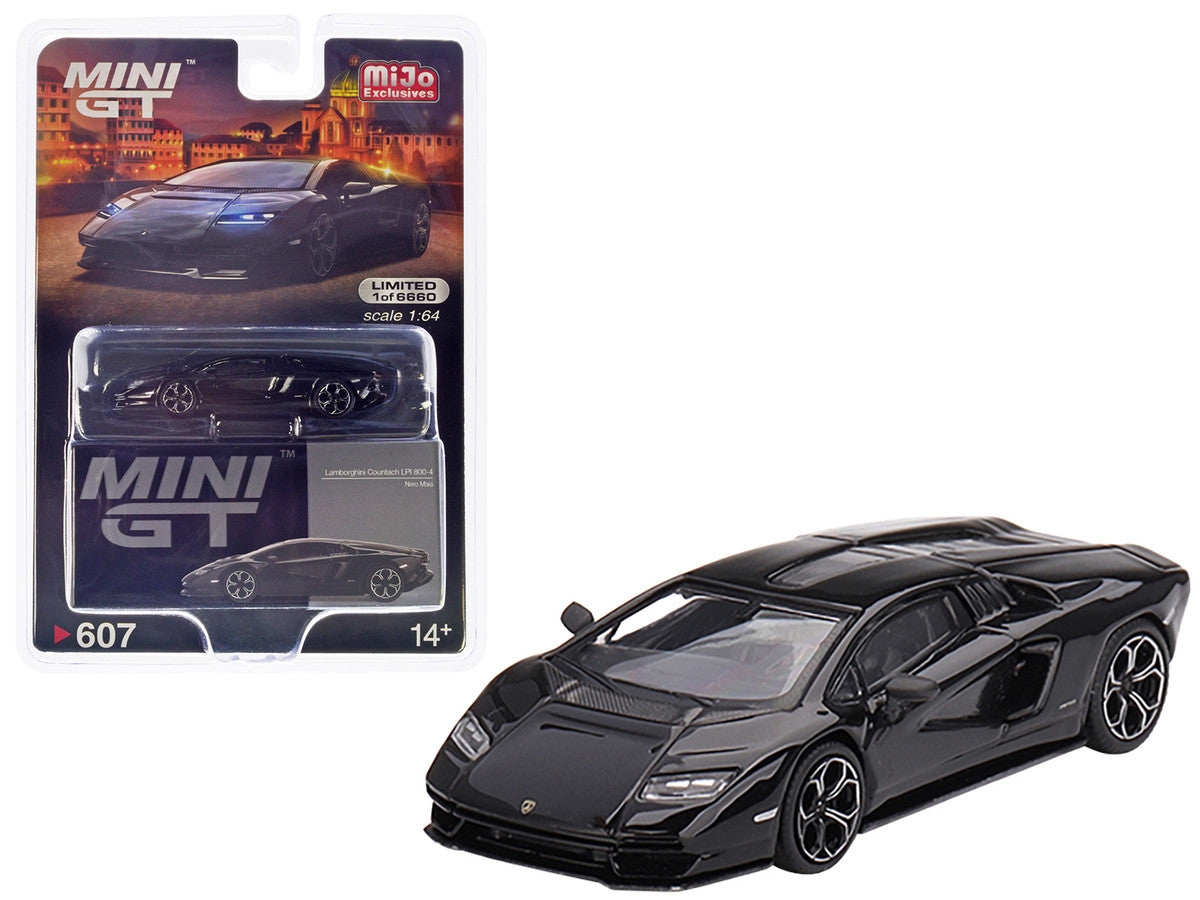 Lamborghini Countach LPI 800-4 Nero Maia Black Limited Edition to 6660 pieces Worldwide 1/64 Diecast Model Car by Mini GT-0