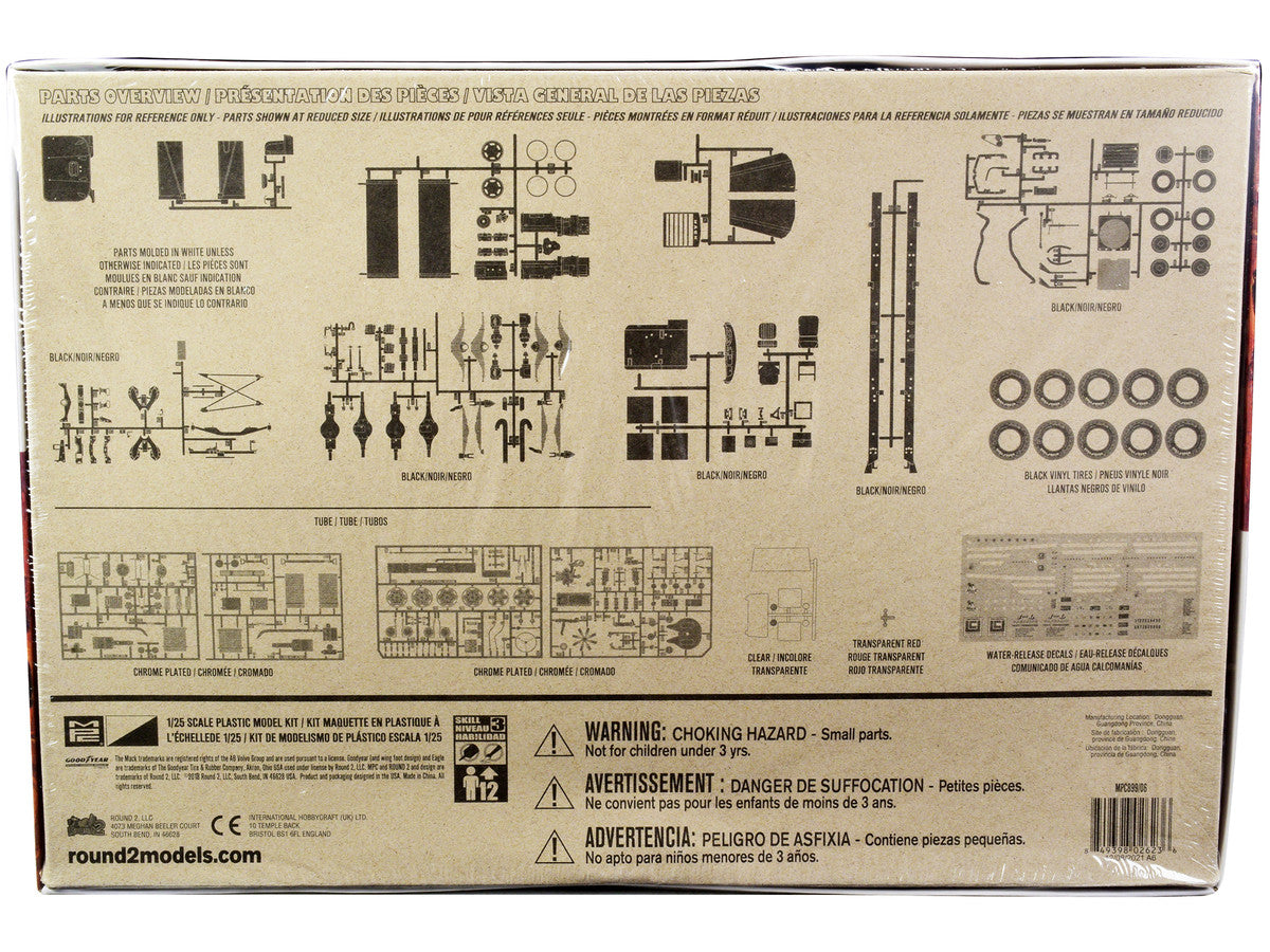 Skill 3 Model Kit Mack DM 800 Semi Tractor Truck 1/25 Scale Model by MPC-3