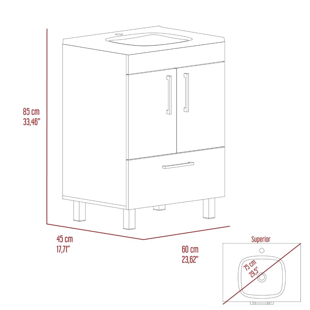 Dresser Oboe, Superior Top, Four Drawers, White / Light Oak Finish-7