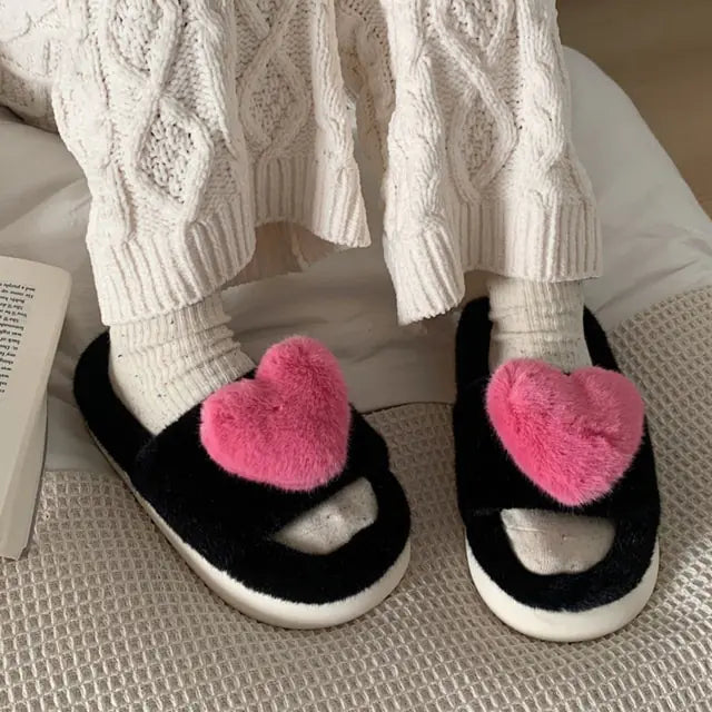 heart-love-fluffy-fur-slippers