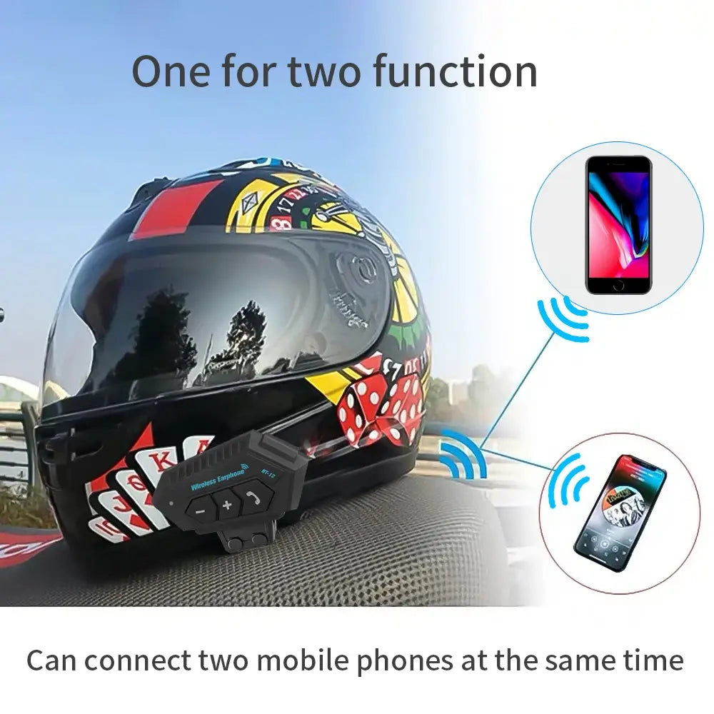Motorcycle Headphones Wireless Bluetooth