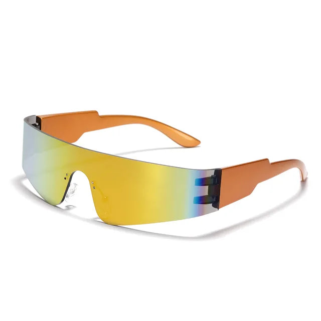 Unisex Punk Style Rimless Sunglasses, UV400, Multicolor