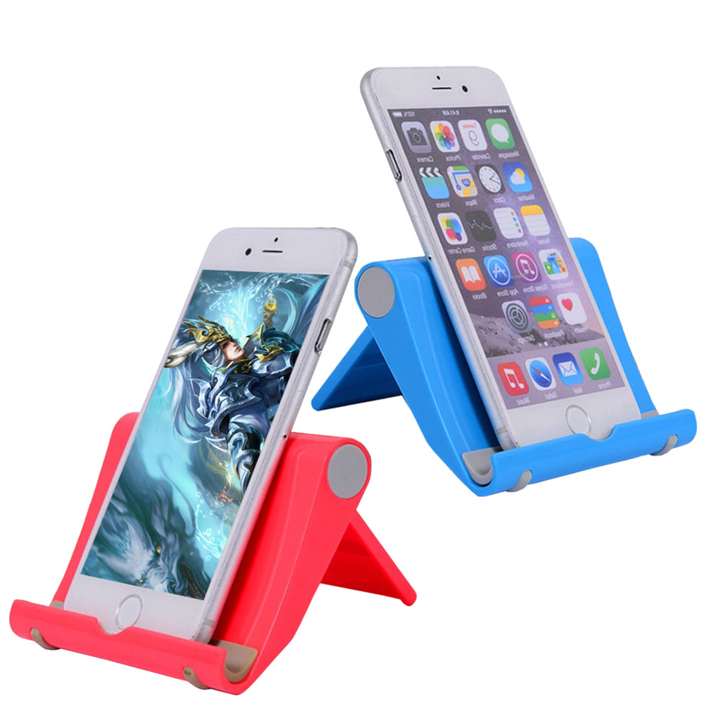 Mobile Phone Tablet Stand Holder Support Portable Adjust Universal Plastic Stand - Blue