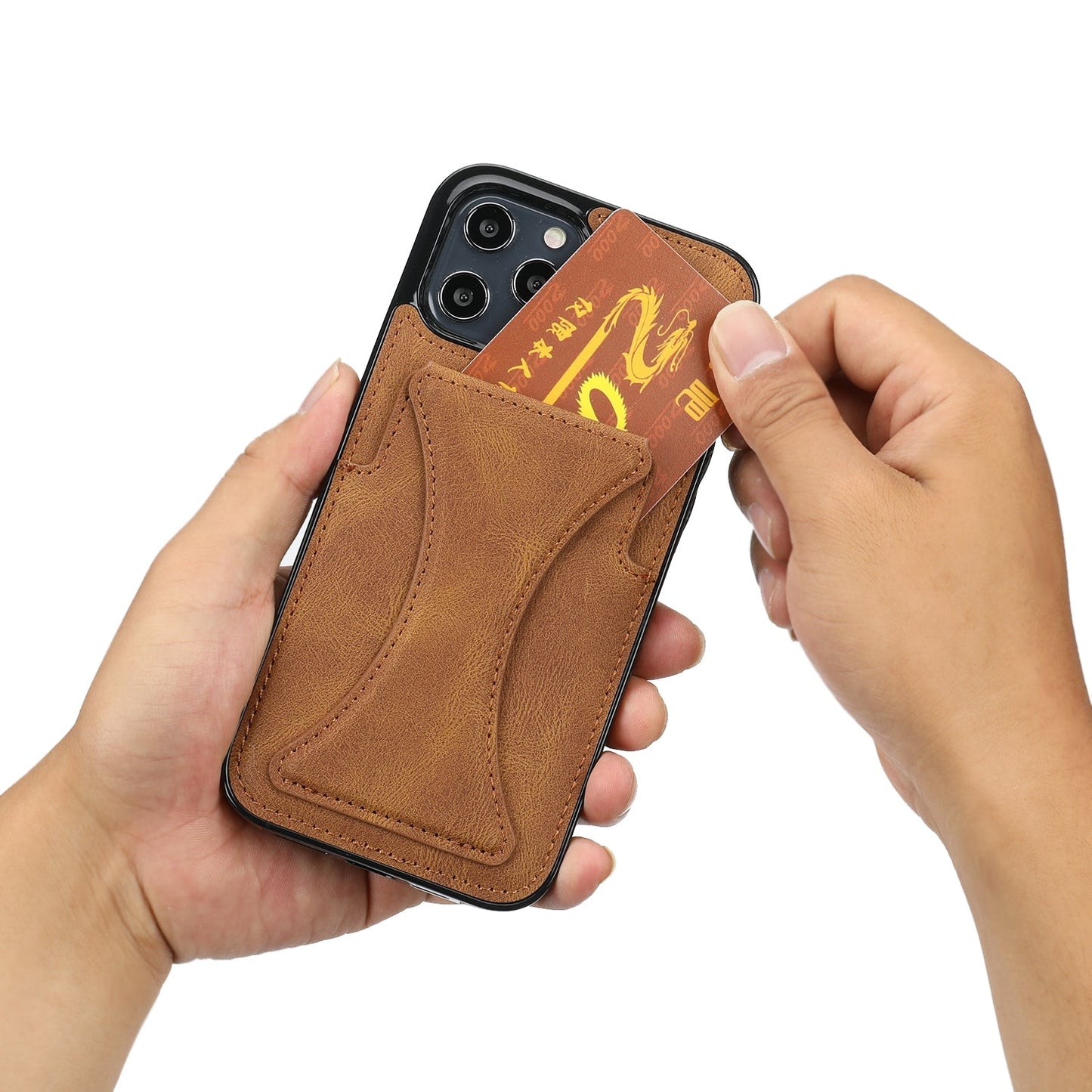 Mobile  Phone  Protective  Cover Solid Color Full Protector Anti-shock Anti-scratch Anti-slip Anti-fouling Phone Shell Compatible For Iphone 11 12 13 Series Brown_Iphone 12 por max