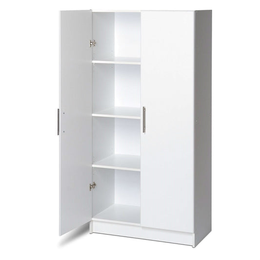 White Storage Cabinet Utility Garage Home Office Kitchen Bedroom-0