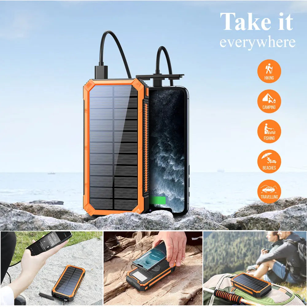 Portable Wireless Solar Mobile Power Bank-1