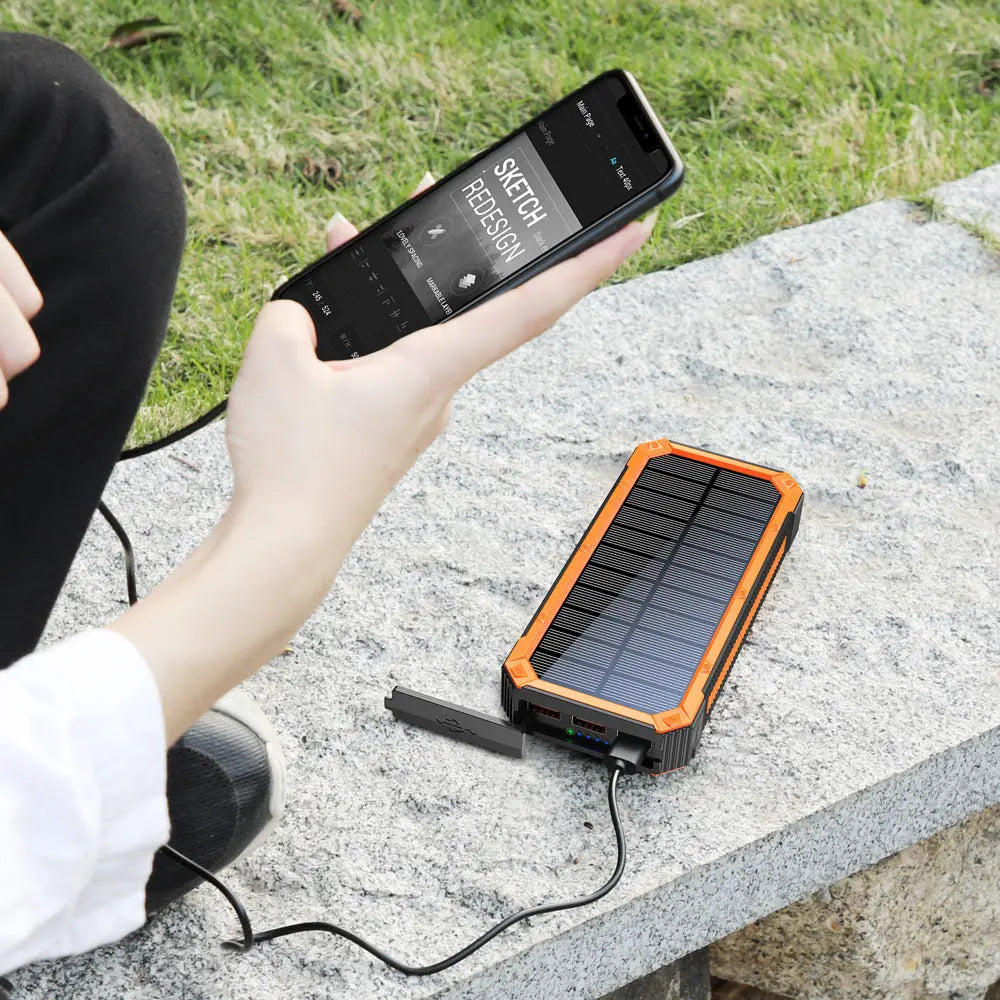 Portable Wireless Solar Mobile Power Bank-2