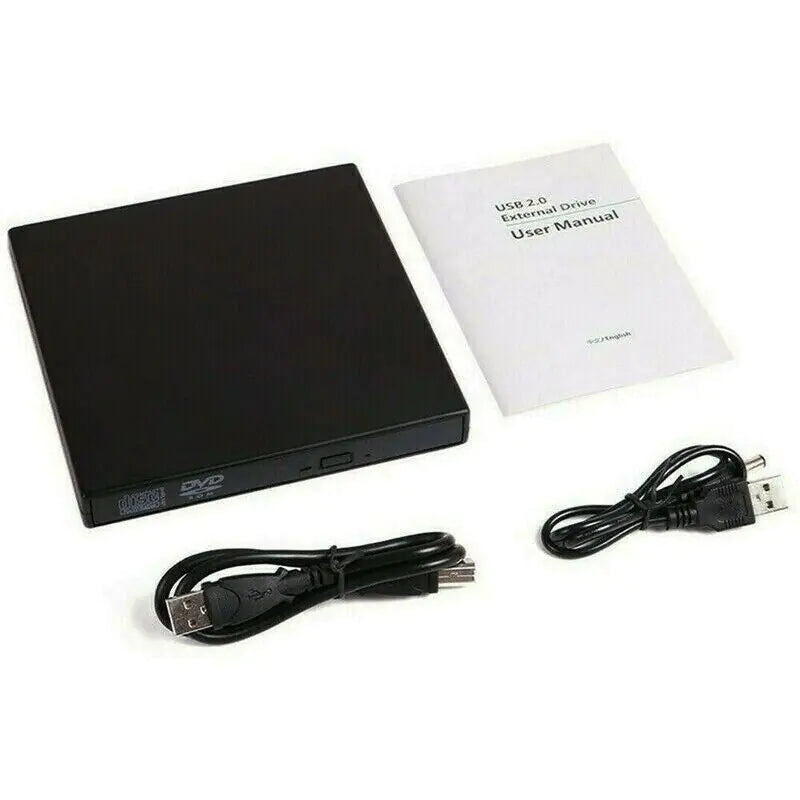 Slim External CD DVD RW Drive USB 3.0 Writer Burner Player Black For Laptop PC