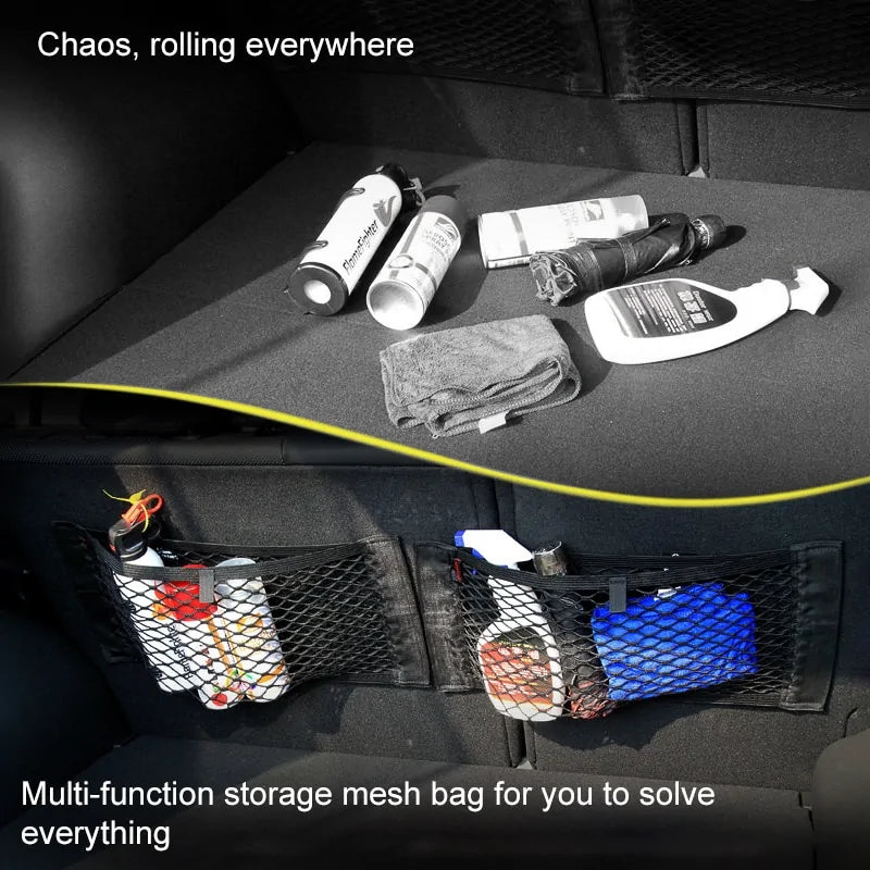 Universal Car Trunk Seat Back Mesh Storage Organizer