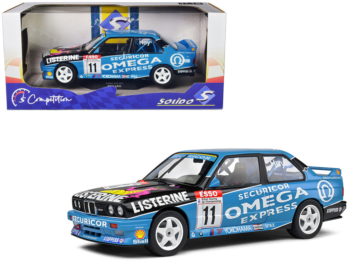 BMW E30 M3 #11 Will Hoy Winner "BTCC (British Touring Car Championship)" (1991) "Competition" Series 1/18 Diecast Model Car by Solido-0