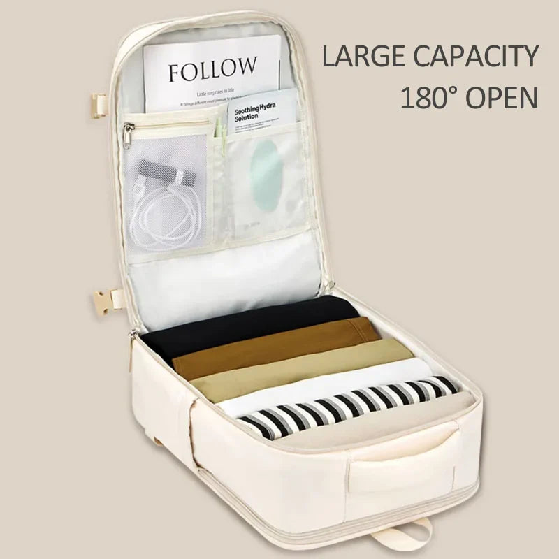 Multi-layer Large Travel Backpack 15.6 Inch Laptop Business Trip Rucksack Women Men Luggage Pack Students School Bag-4