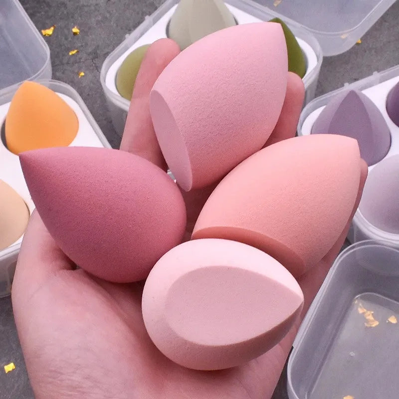 4Pc Beauty Egg Makeup Blender Cosmetic Puff Makeup Sponge Cushion Foundation Powder Sponge Beauty Tool Women Make Up Accessories-0