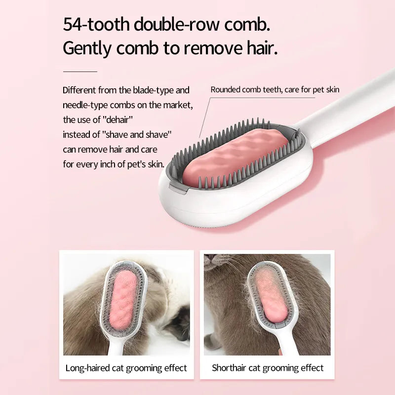 Pet Grooming Brush Self Cleaning Cat Brush General Double Side Sticky Floating Hair Comb Pet Hair Remover 고양이 빗 Brosse Chat-3