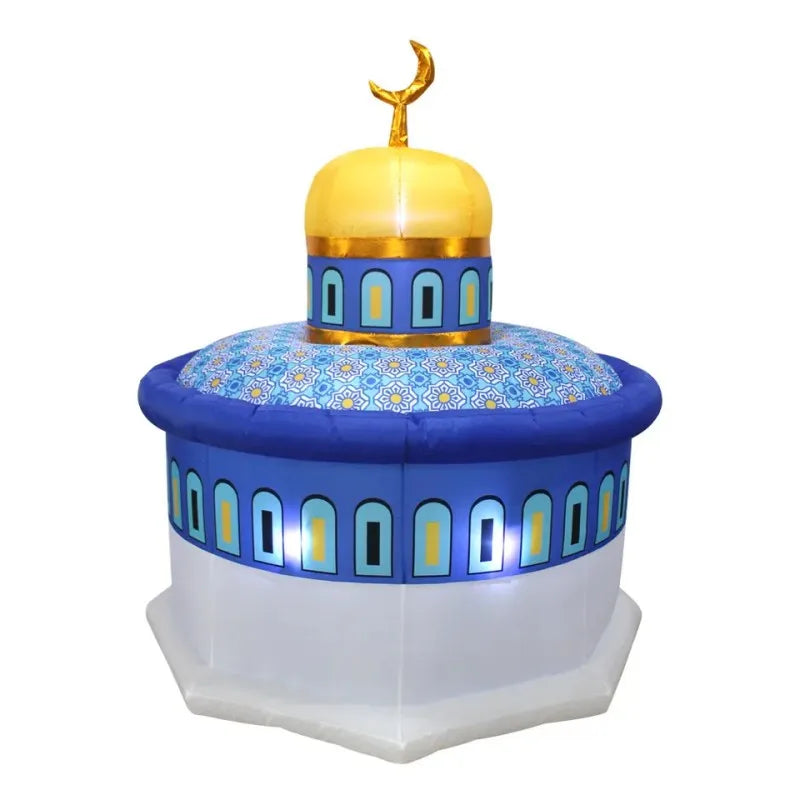 1Pcs Inflatable Moon Castle Ramadan Decoration Outdoor Yard Props with Light EID Mubarak Decor 2024 Islam Muslim Party Supplies