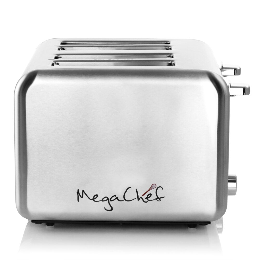 MegaChef 4 Slice Toaster In Stainless Steel Silver Hot Sandwich Maker  Bread Machine Maker  Home Appliance