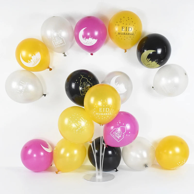 10/20pcs Eid Mubarak Latex Balloon Ramadan Kareem Ballon Decoration Home Islamic Muslim Festival Party Air Globos Decor Supplies