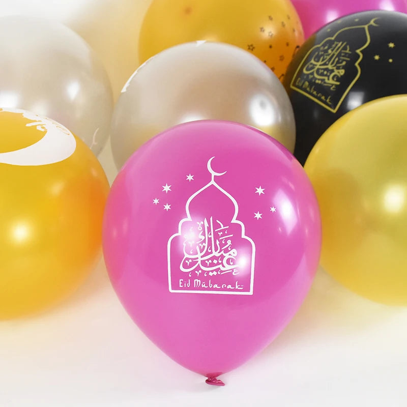 10/20pcs Eid Mubarak Latex Balloon Ramadan Kareem Ballon Decoration Home Islamic Muslim Festival Party Air Globos Decor Supplies