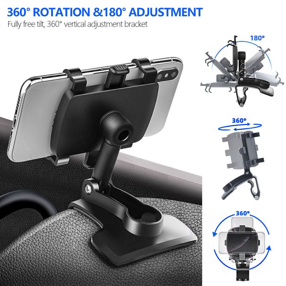 Car Phone Holder 360 Universal Car Dashboard Mount Holder Stand Bracket For Mobile Phone GPS Car Accessories Interior Holder