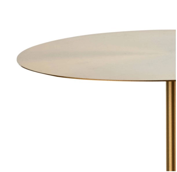 Side Table in Gold and Marble Stone-3