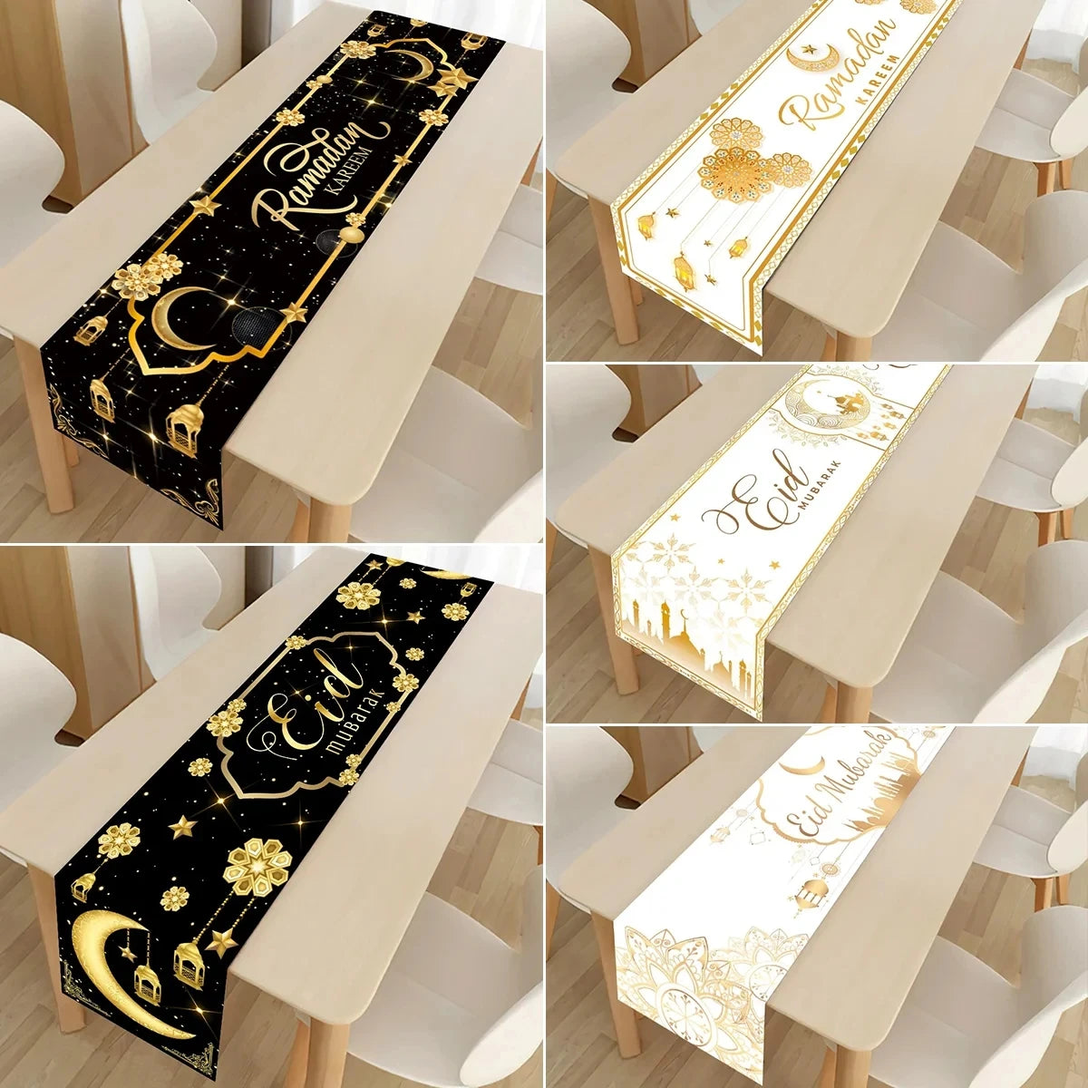 Eid Mubarak Tablecloth Dinner Table Runner Aid Islamic Muslim Party Supplies Ramadan Kareem Ramadan Decoration For Home 2024