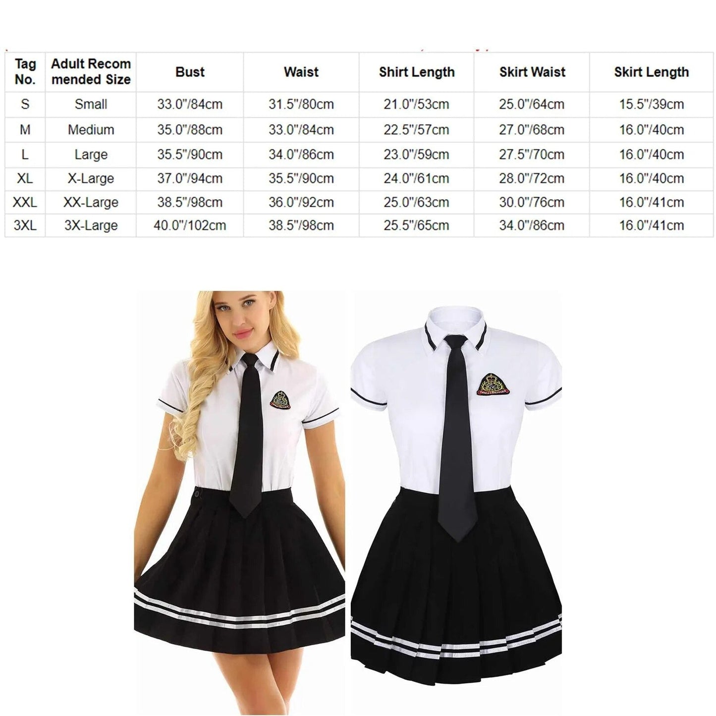 Japanese School Girl Uniform Suit White Short Sleeve T-shirt Top Pleated Skirt Cosplay Korean Girls Student Costume Set-4