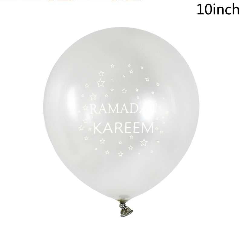 10/20pcs Eid Mubarak Latex Balloon Ramadan Kareem Ballon Decoration Home Islamic Muslim Festival Party Air Globos Decor Supplies