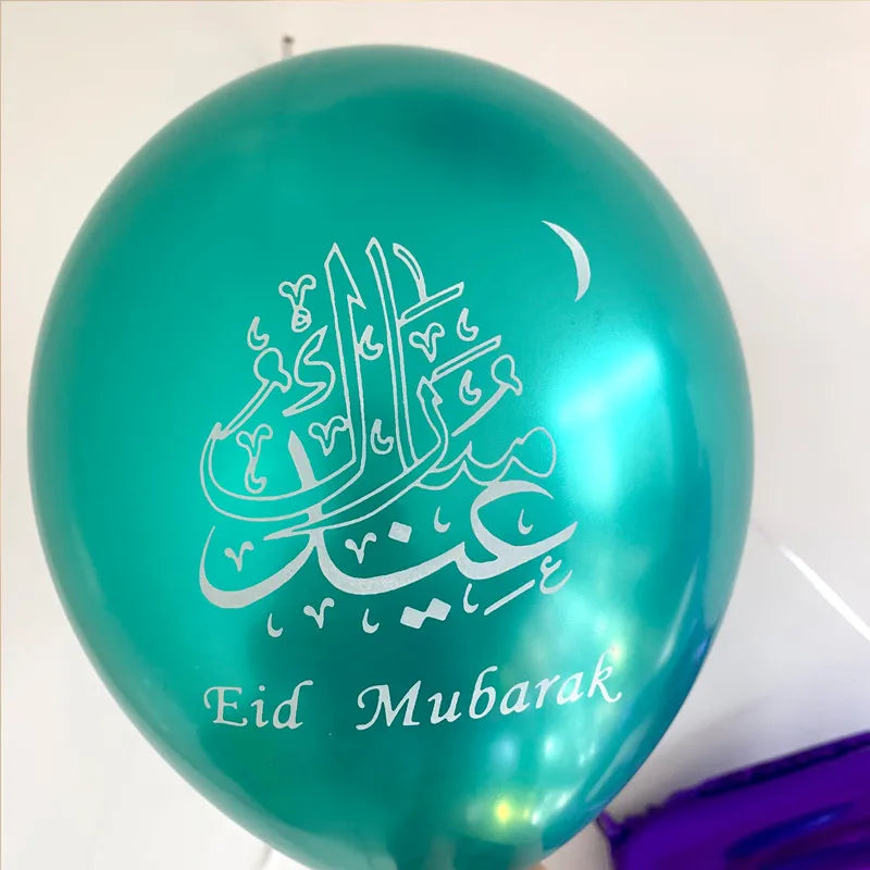 10pcs Eid Mubarak Latex Balloon Balloons Ramadan Kareem Decoration Ramadan Mubarak Muslim Islamic Festival Party DIY Decorations